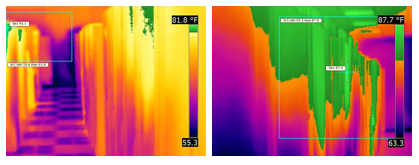 Infrared scans of data center server racks